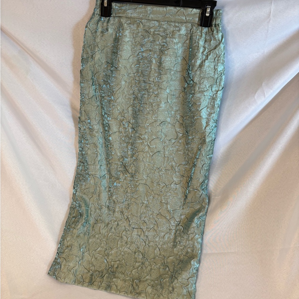 Green Embellished Midi Pencil Skirt‎ for Night Out